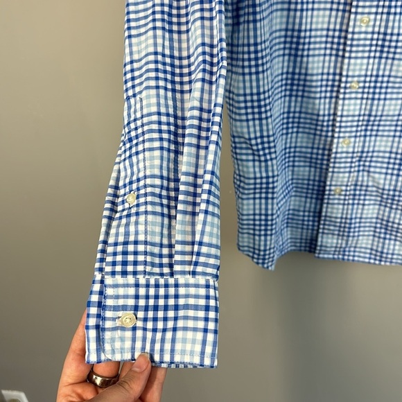 Vineyard Vines Blue And White Plaid Harbor Shirt Size S - Picture 12 of 16